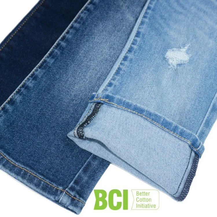 Zz0490 9.5 Oz 56 Inch 3/1 Twill Regular Comfort Stretch Denim Jeans Fabric